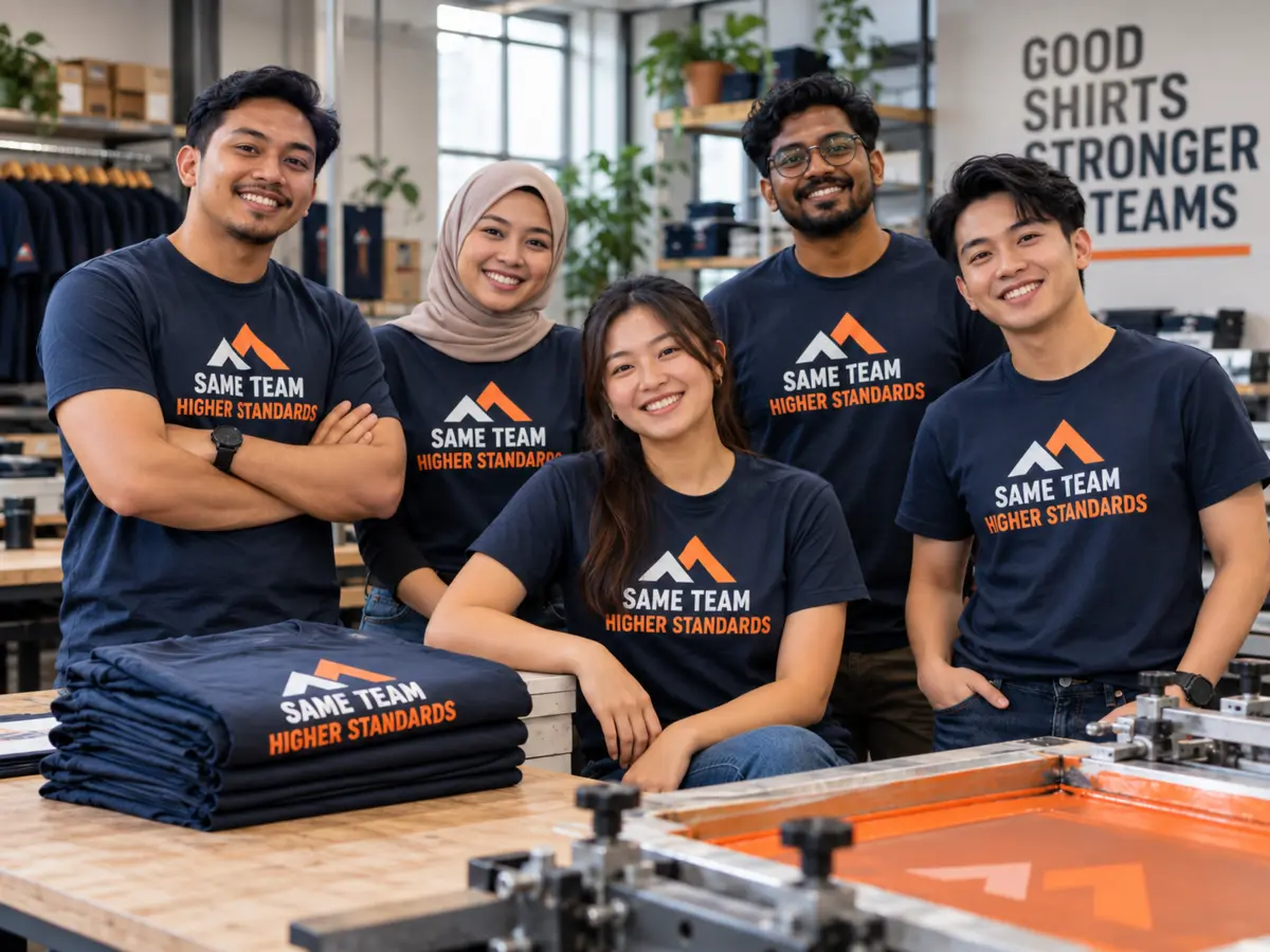 Custom silkscreen staff apparel